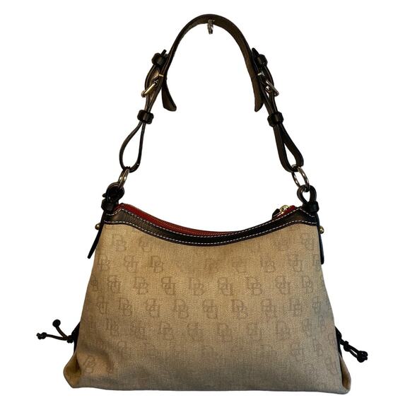 Dooney & Bourke  Beige & Black  Top Handle Adjust  Key Fob  RWB Tag Present NWOT - Picture 2 of 10